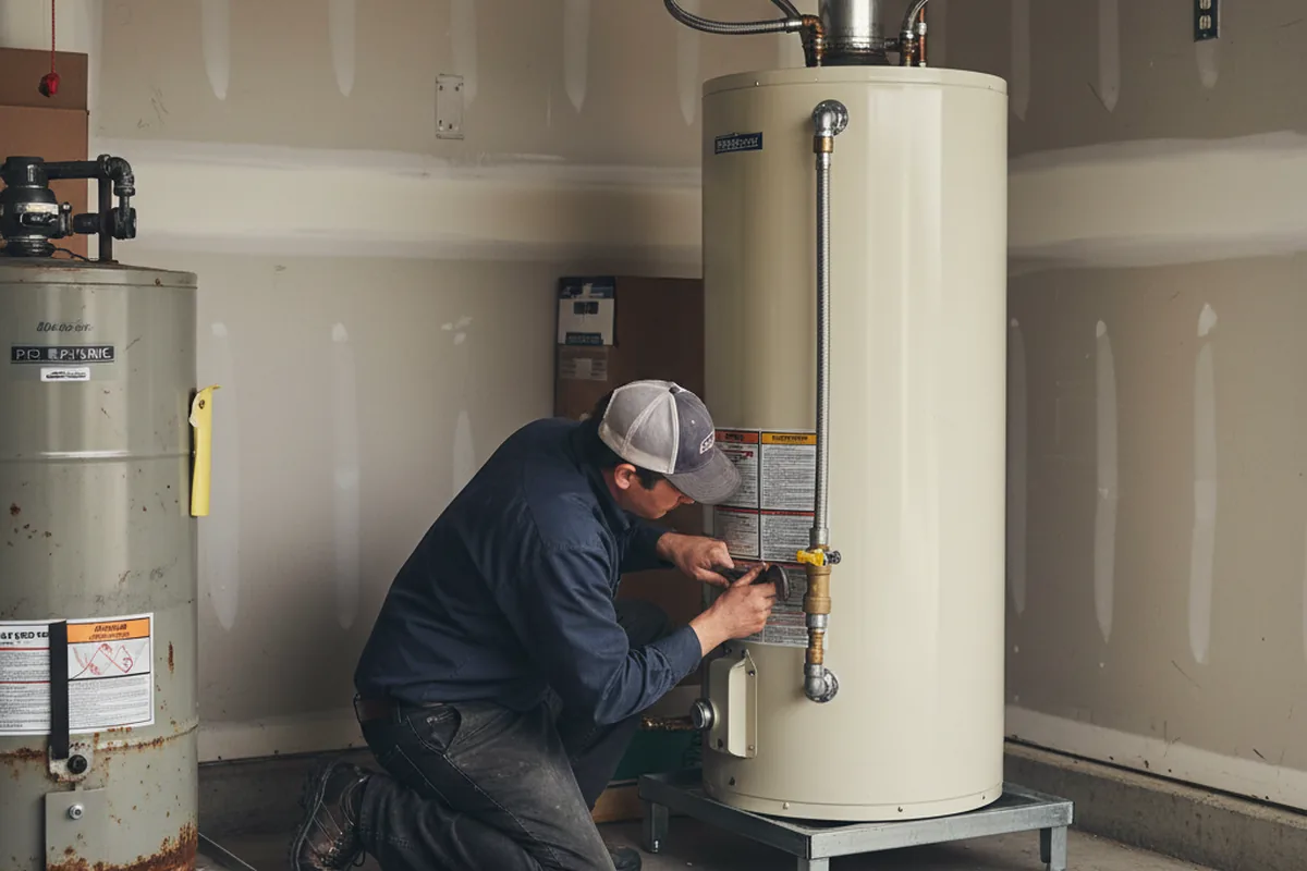 Water heater and shutoff valve replacement in Holderness